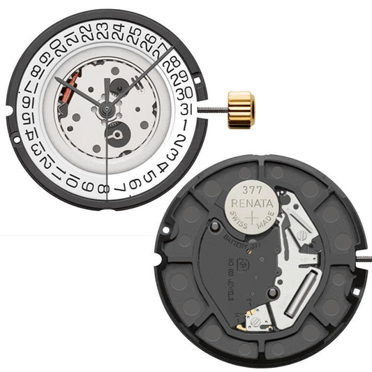 ETA 805.112 Watch Quartz Movement  3 Hands Date At 3/6