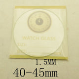 Wholesale 1.5mm Thick Single Dome 40-45mm Round Watch Glass Mineral Crystal