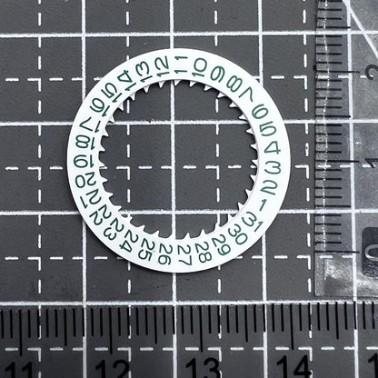 Green Font White Background Date Disk Wheel Date Wheel for Movement NH35