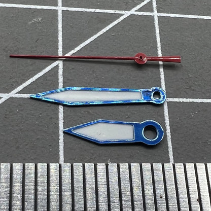 2 Sets Pack Leuchtende Zeigersets Blau Rot Grün für Ronda 515 Uhrwerk