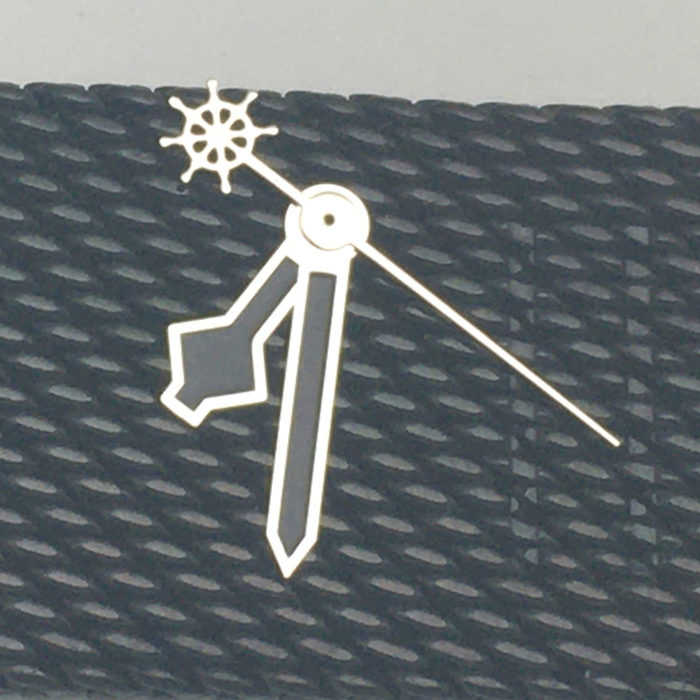 Precision watch hands set for NH35A/NH36A A40 movement, sized 8.5x12x12.5mm, perfect for Seiko watch repairs.