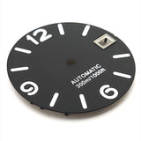 Green Luminous White Number Watch Dial for NH35 NH36 Movement Watch Part