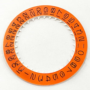 Orange Date Disk Wheel Vintage Black Font for NH35 NH36 Movement Watch Part