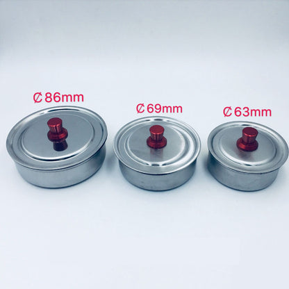 Stainless Steel 86-63mm Watch Oil Benzine Cup with Anti-Leak Cover Repair Tool
