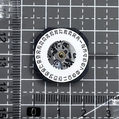 Seiko 7N32C Quartz watch movement showing three hands and single date at 3 o'clock for watch accessories.