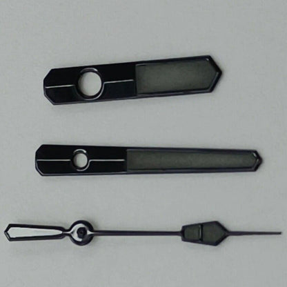 12,5 mm schwarze Zierleiste, grau lackierte grüne Leuchtzeiger für NH35 NH36 7S26 7S36