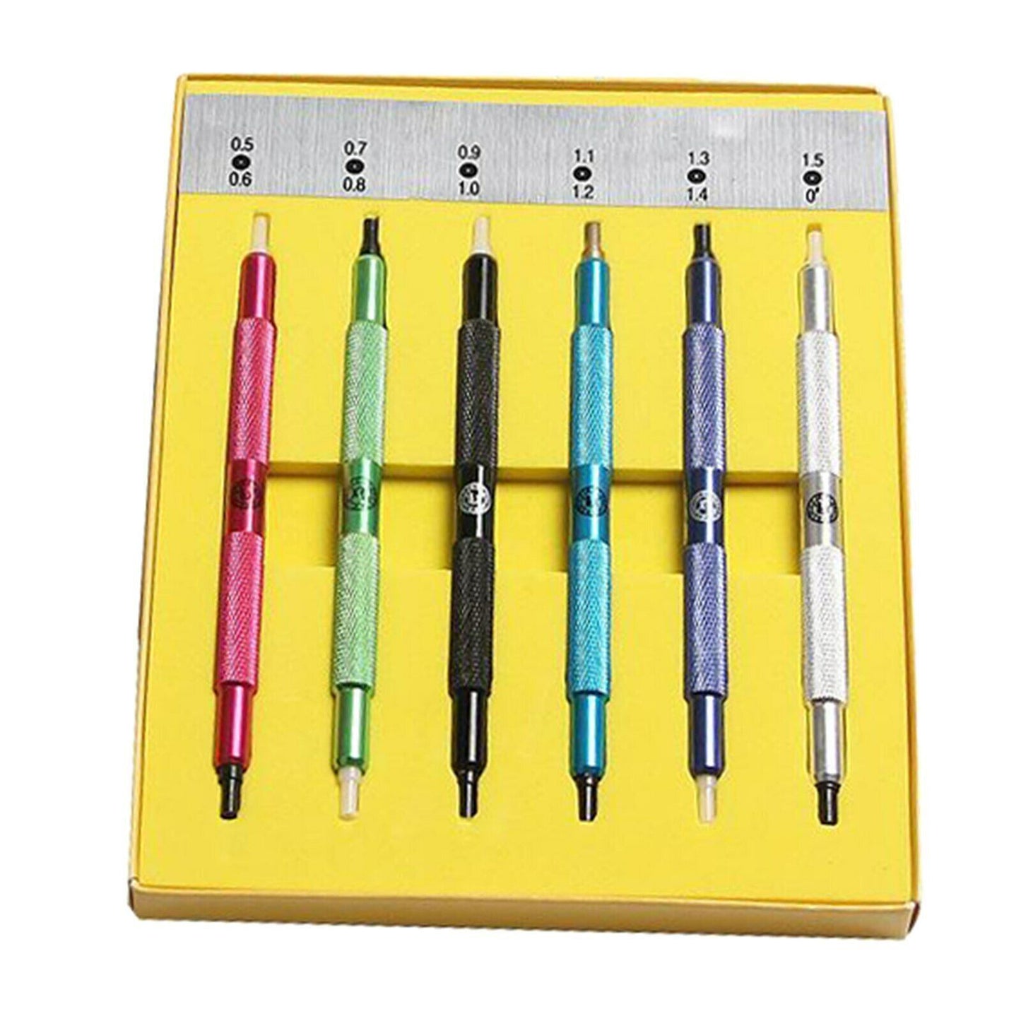 Watch hand presser tool for precise fitting of watch hands during repairs.