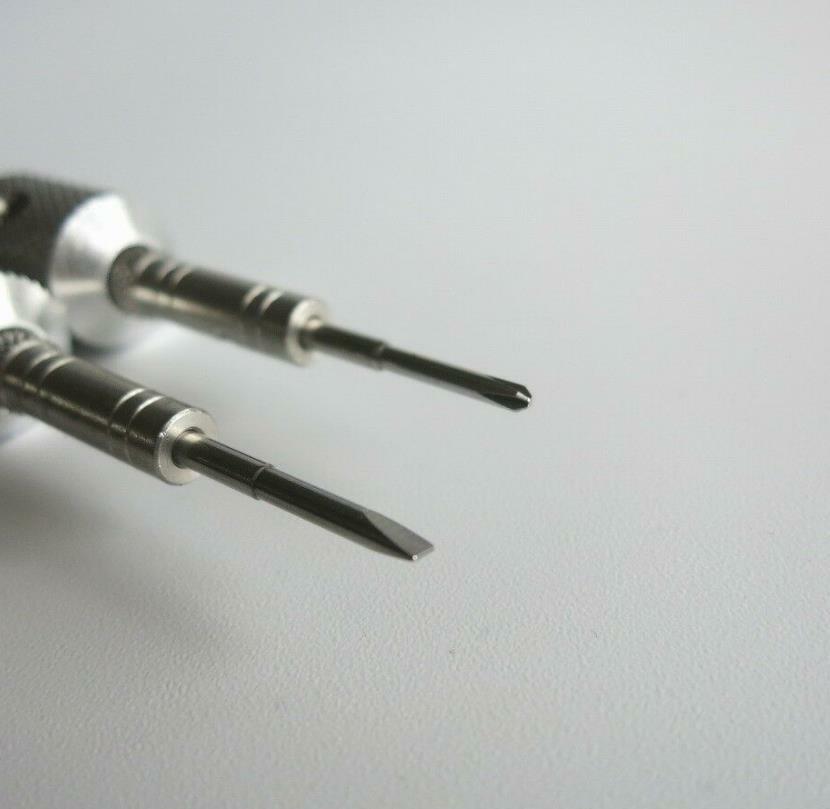 Watch Repair Set of 10 Screwdrivers with Weight Sleeves in Wooden Box