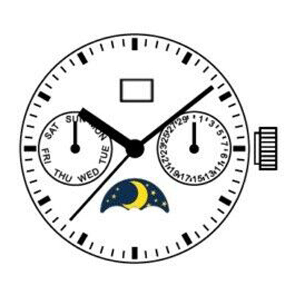 Seagull ST16 Mouvement mécanique automatique Grande date 3 aiguilles et 3 yeux