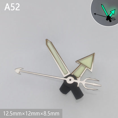 Green luminous watch hands for NH35 NH36 movement, enhancing readability in low light, Accessories brand.