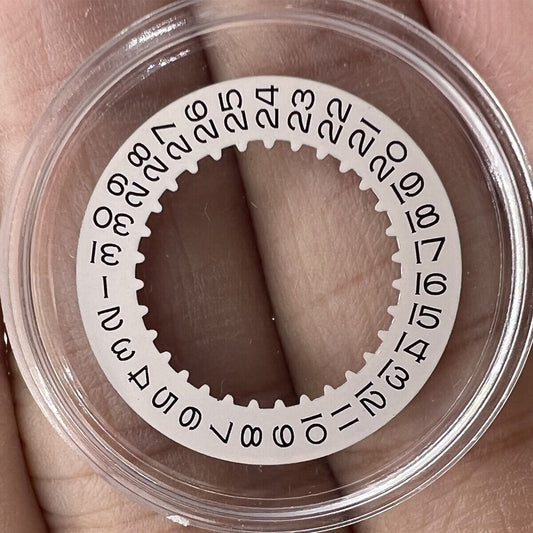 Replacement grey date disk wheel for RLX 3135 watch movement, compatible with various models.