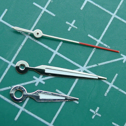 Luminous arrow-shaped watch hands by P1-H2-C1, designed for Miyota 2035 movement with bright precision.