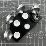 High Quality Die-Cast Alloy Oil Cups Stand with 4 Containers and Black Ceramic