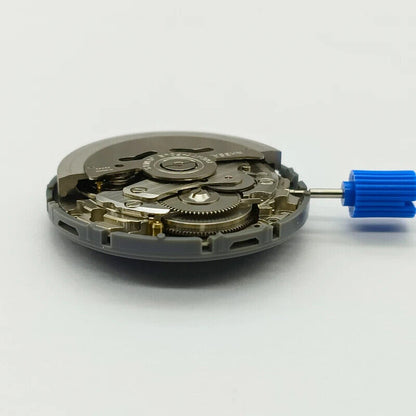 Japan Made NH35 automatic watch movement featuring black date dial, crown at 3.8/3.0 for precise timekeeping.