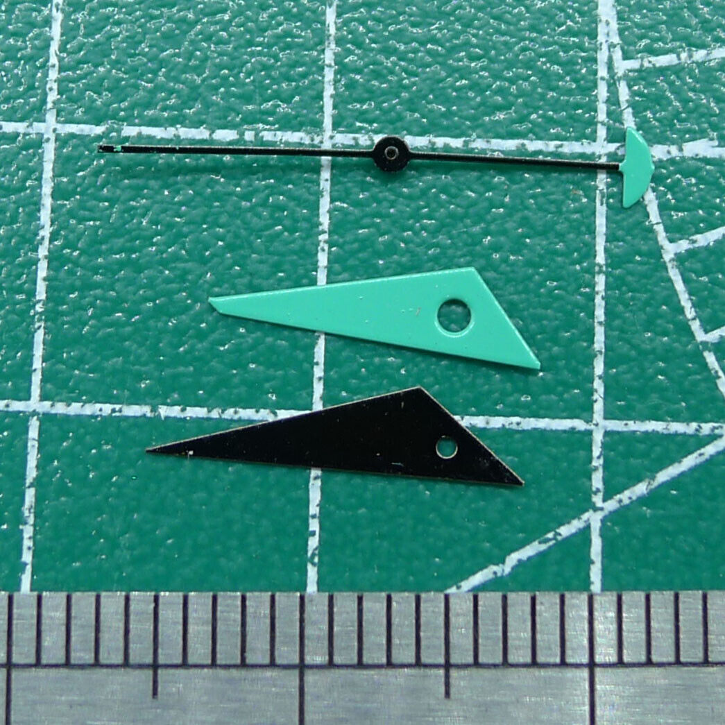 Triangle-shaped 10.5mm watch hands designed for Miyota 2035, stylish accessory.