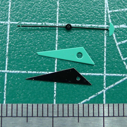 Triangle-shaped 10.5mm watch hands designed for Miyota 2035, stylish accessory.
