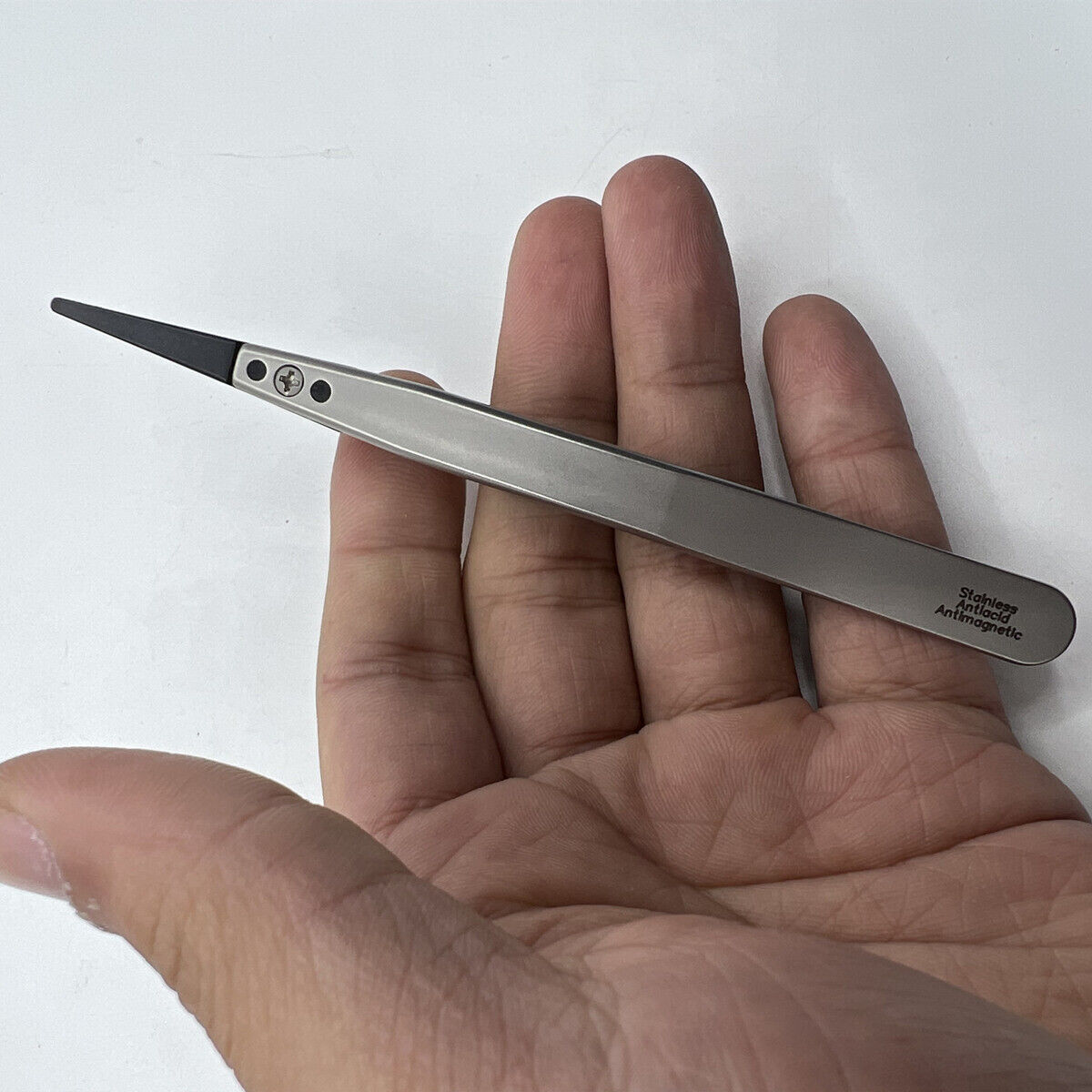 Bergeon 6571-CPR-2A precision tweezers with replaced CPR 2A ends for watch repair and assembly.