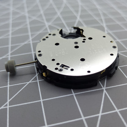 Swiss Made ETA G10.212 quartz watch movement with three hands and date for accurate timekeeping.