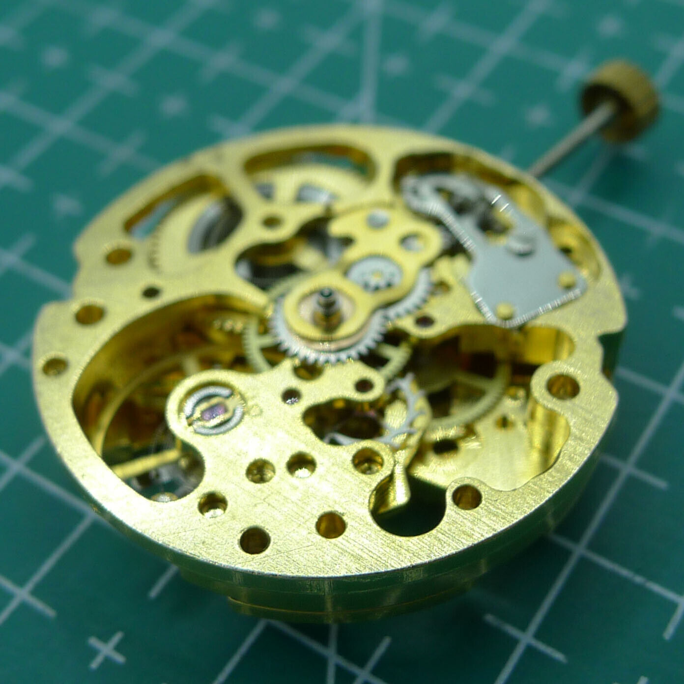 DANDONG 26.5mm automatic watch movement with hollow golden design, showcasing precision craftsmanship for watch accessories.
