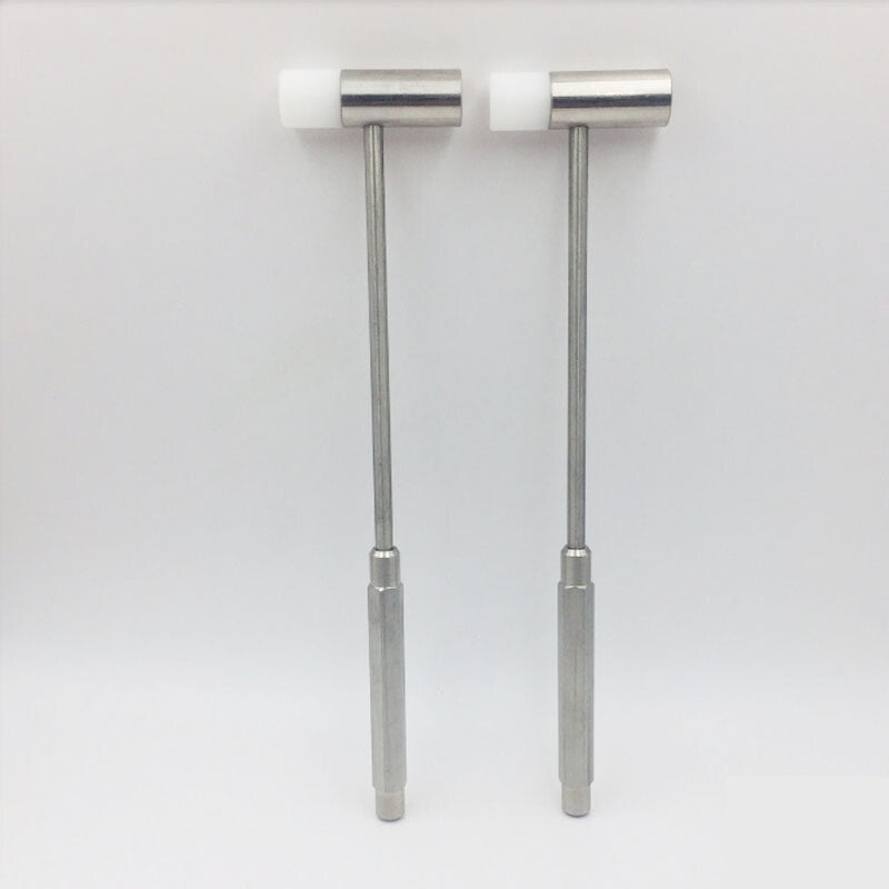 Marteau en acier, manche en acier, outil de réparation de maillons de bracelet de montre, 2 têtes