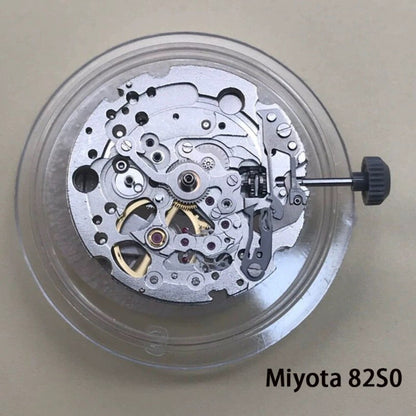 Neu Miyota 82S0 Golden/Silber Überzogene Hohl Japan Automatische Mechanische Bewegung