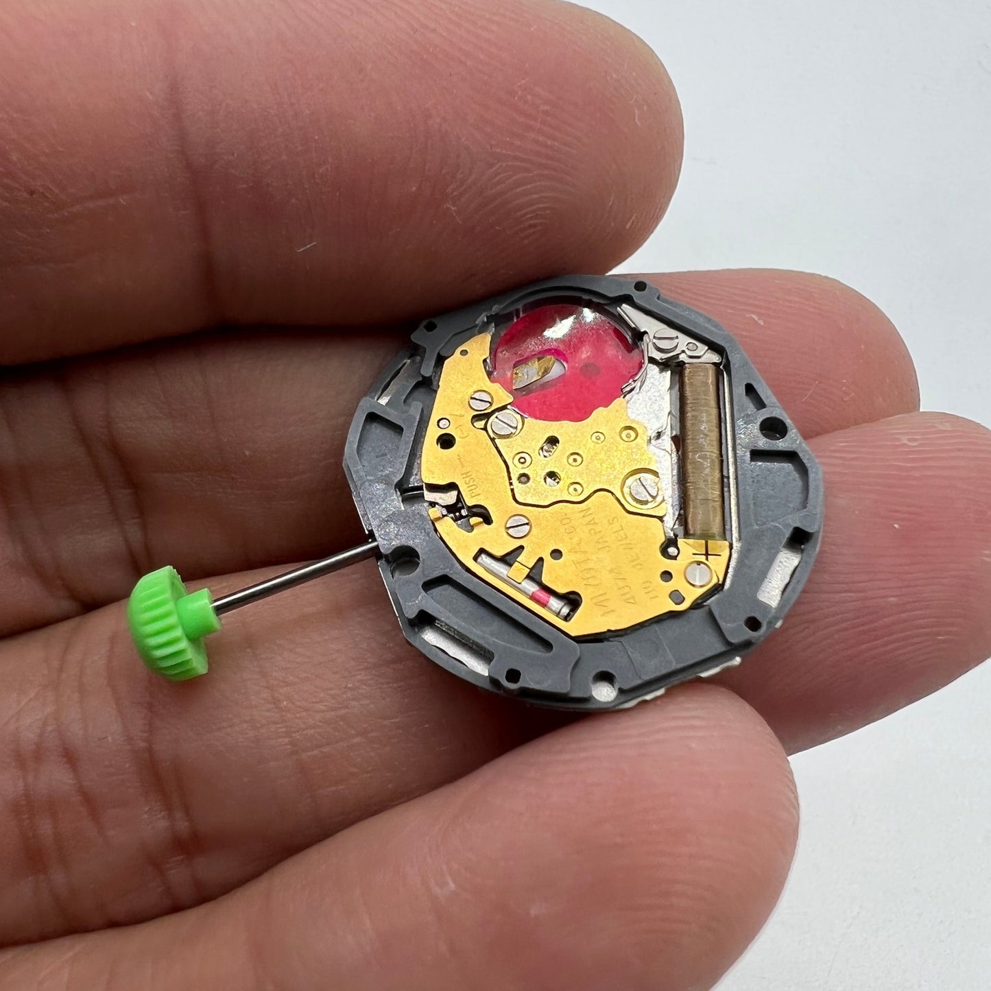 Miyota 4U74 quartz movement with date at 6 o?clock, Japan-made for precise watch accessory repair.
