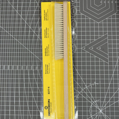 Swiss Made Bergeon 6377-4 soft 4-row watch hand cleaning brush for precise maintenance and delicate cleaning