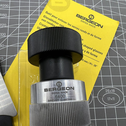 Swiss Bergeon 6400 crystal lift tool for precise watch crystal fitting and removal by Bergeon.