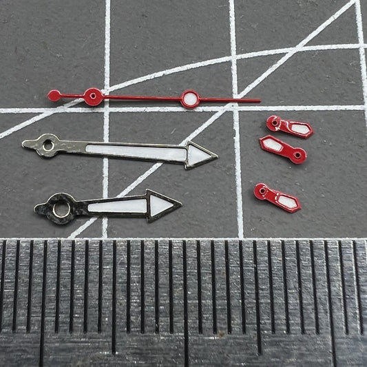 13 mm roter Sekundenzeiger mit grüner Leuchtmasse für VD53 VD54 VD57 Uhrwerk