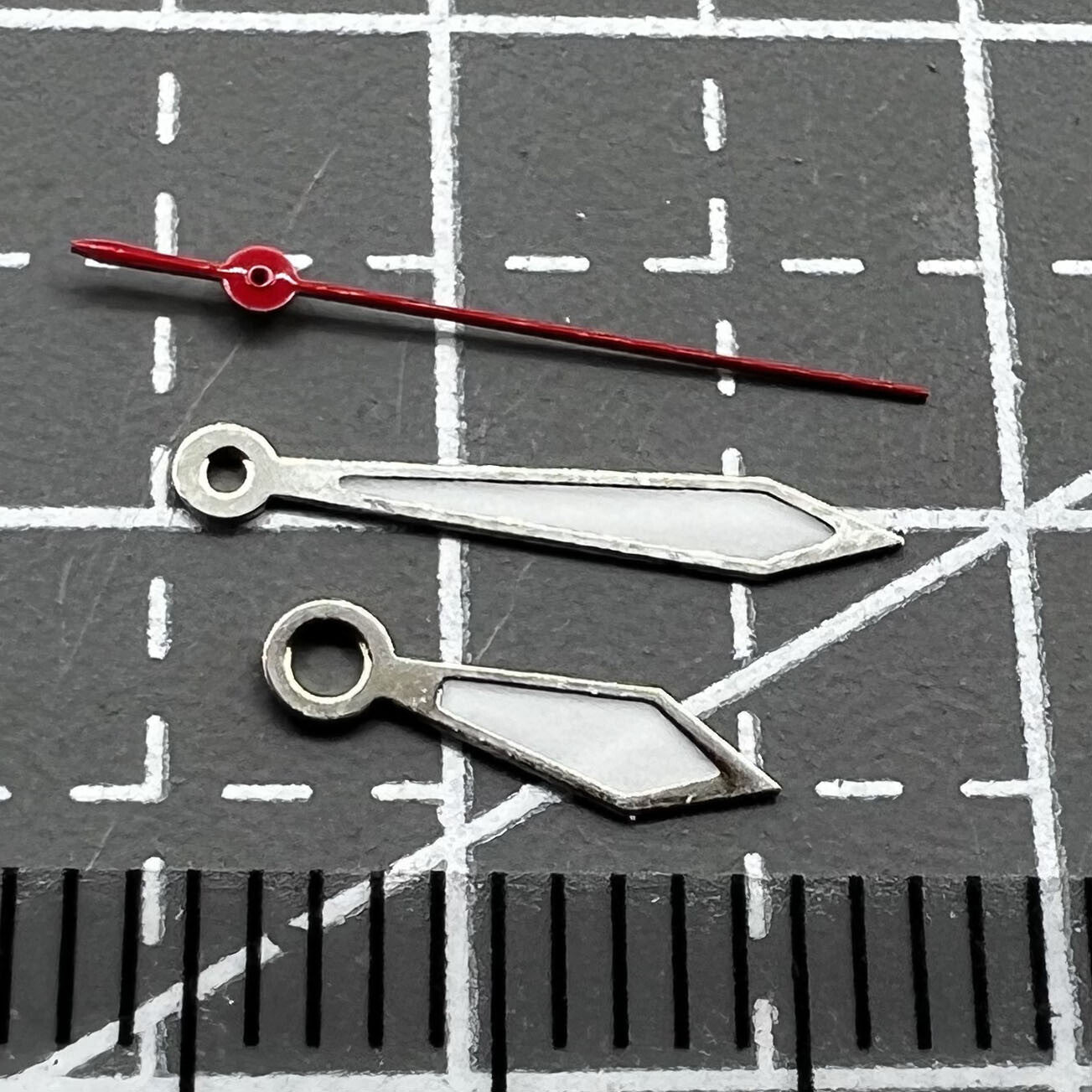 2 Sets/Pack Arrow Shape Green Lume 12mm Watch Hands for Miyota 1M12 Movement