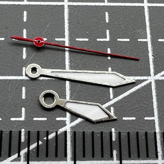 2 Sets/Pack Arrow Shape Green Lume 12mm Watch Hands for Miyota 1M12 Movement