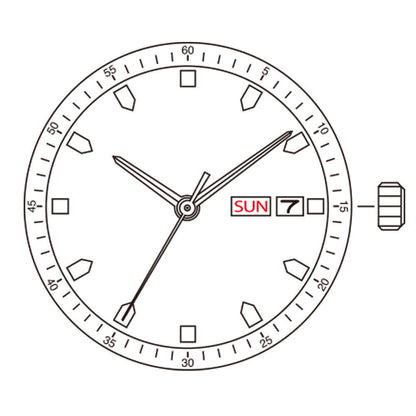 Miyota / Citizen 8205, vergoldet, japanisches automatisches mechanisches Uhrwerk