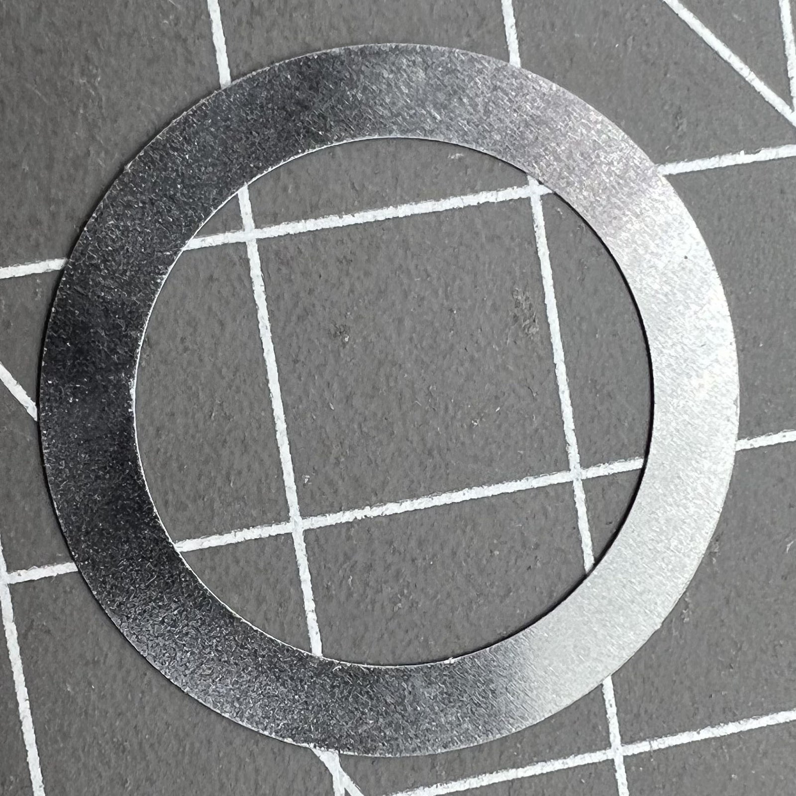Orange date disc wheel for Miyota NH35 NH36 watch movement, date shown at 3 o'clock position.