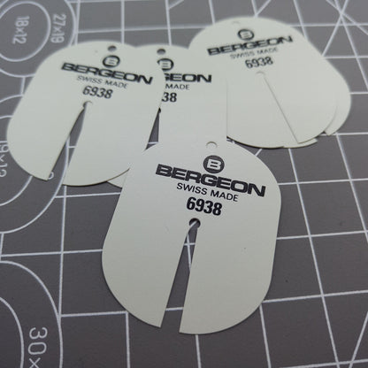Set of 5 Bergeon 6938 watch dial protectors, durable accessories for precision watch repairs.