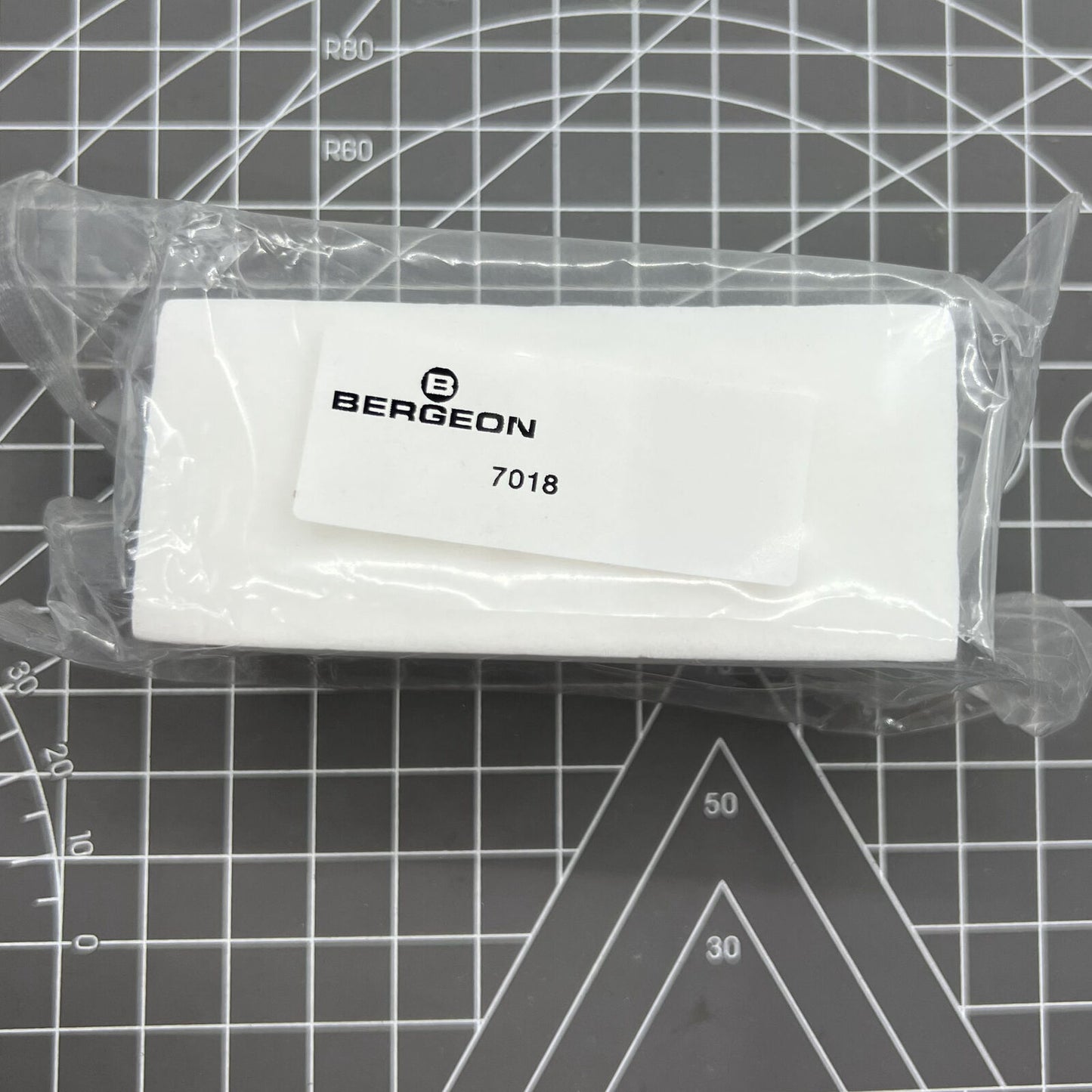 Swiss Bergeon wood alternative sponge block for watchmakers, durable pith replacement tool.