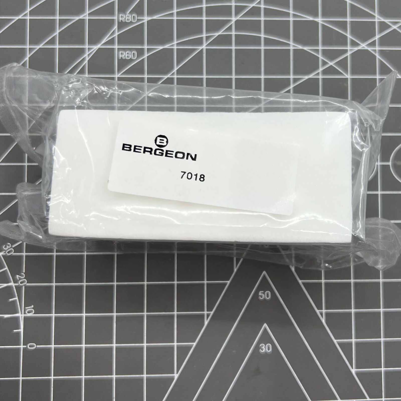 Swiss Bergeon wood alternative sponge block for watchmakers, durable pith replacement tool.