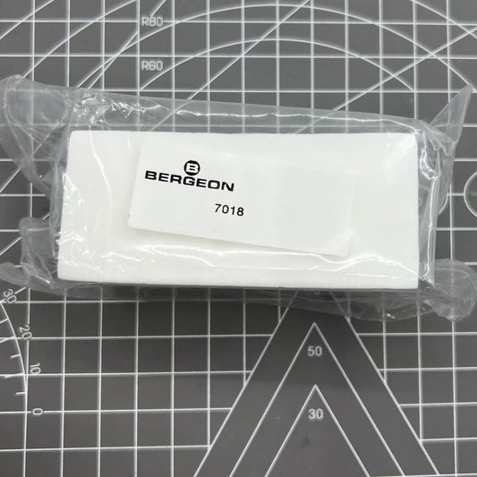 Swiss Bergeon wood alternative sponge block for watchmakers, durable pith replacement tool.