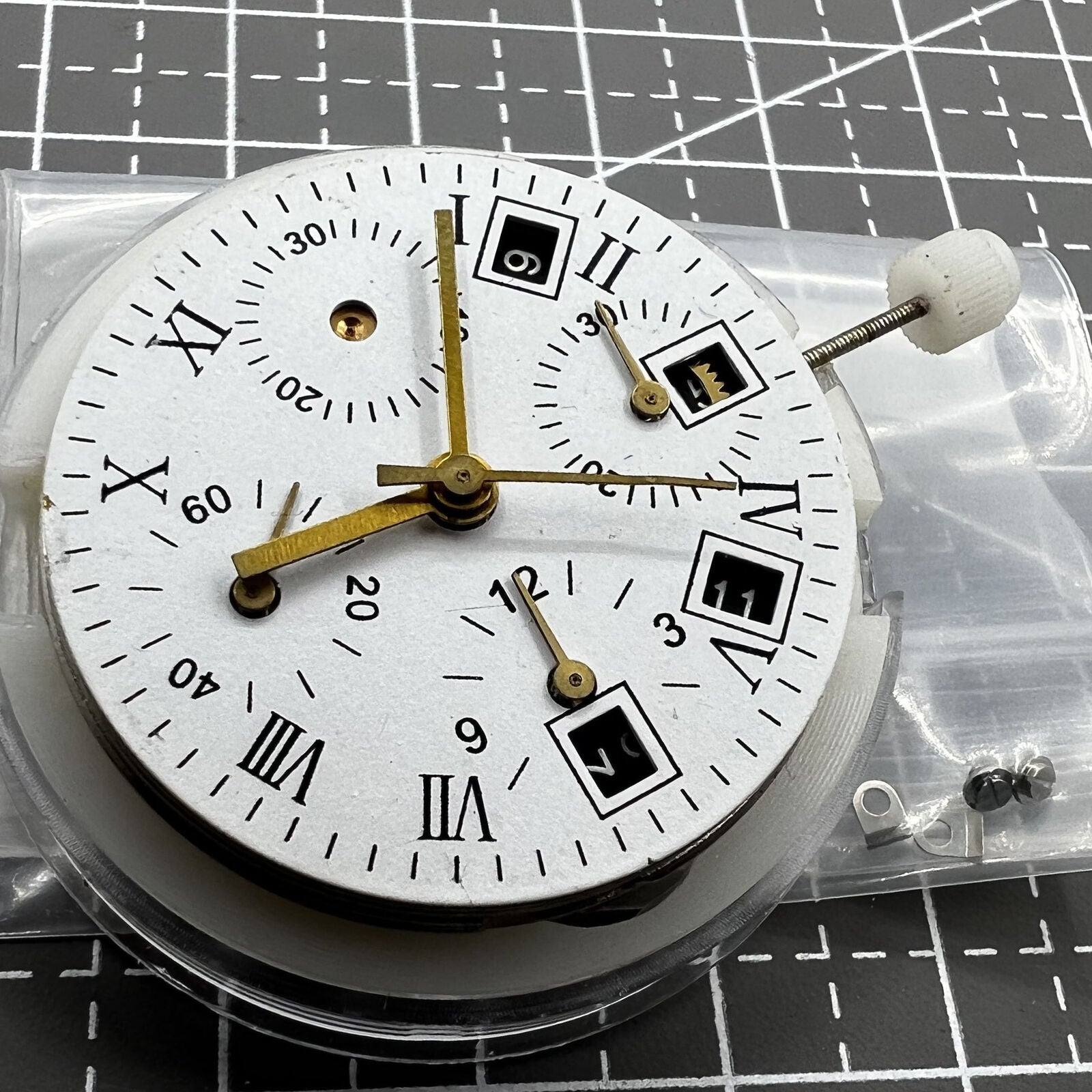 ETA 7750 Automatic Chronograph movement with single calendar, precision watch accessory detail.
