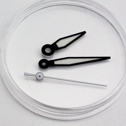 Aiguilles de montre lumineuses vertes Pilot 10 x 15 x 15 mm pour mouvement NH35A/NH36A/8215