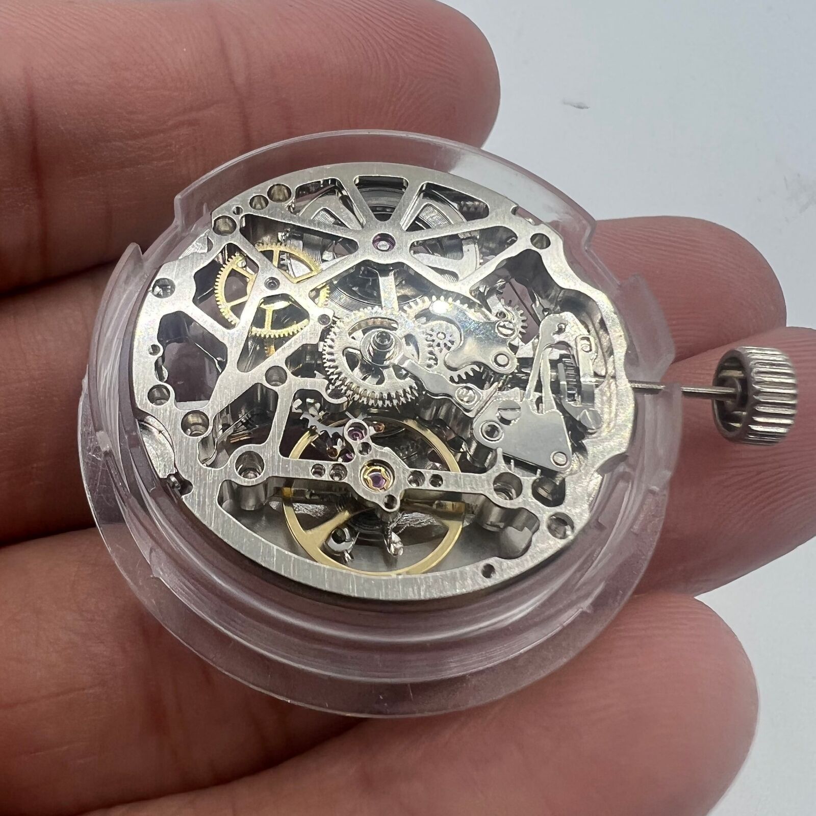 Seagull Silver Hollow ST2502K watch accessory with detailed mechanical movement design for collectors.