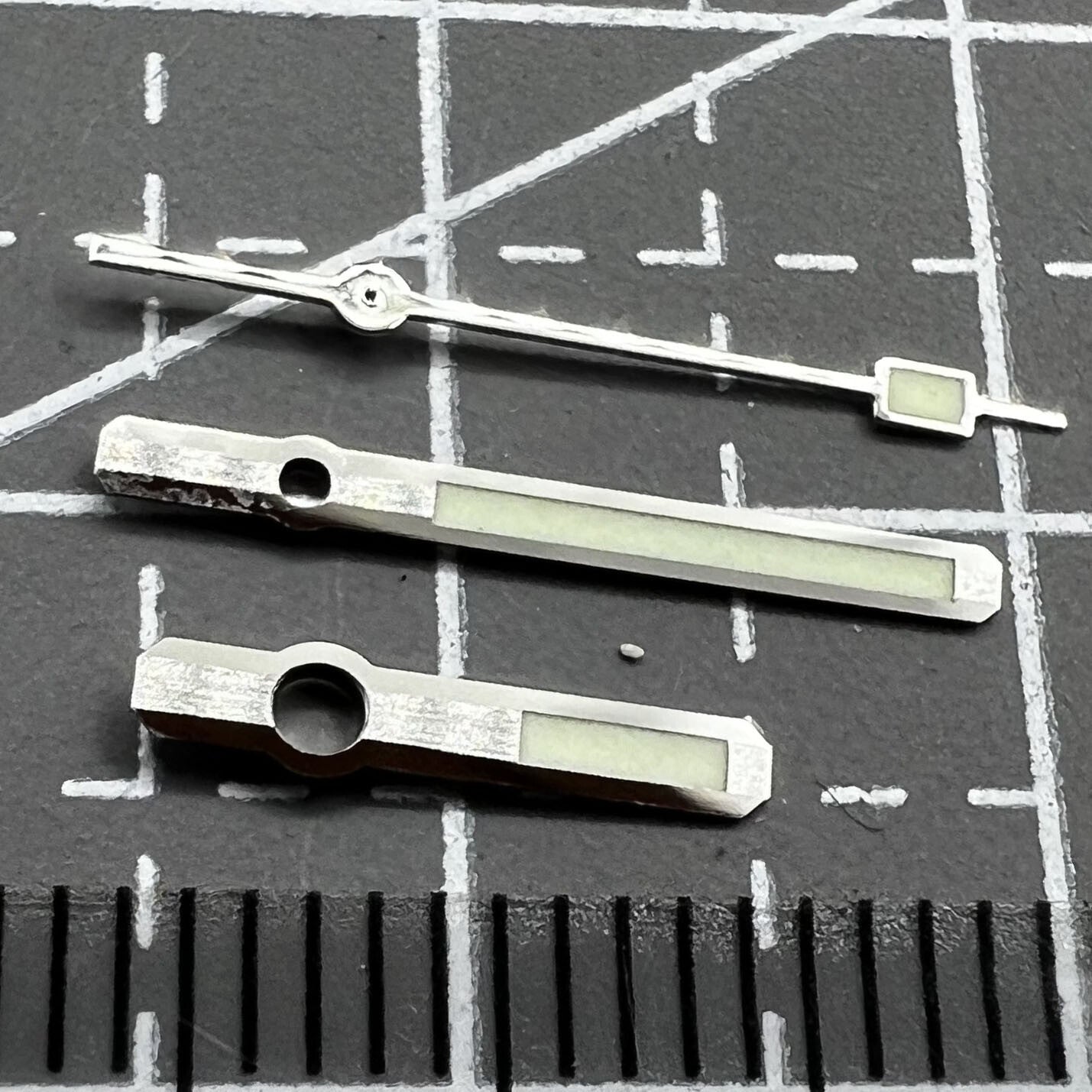Silver Trim C3 Super Lume Watch Hands Set for 62MAS SKX007 SPR777 NH35 NH36