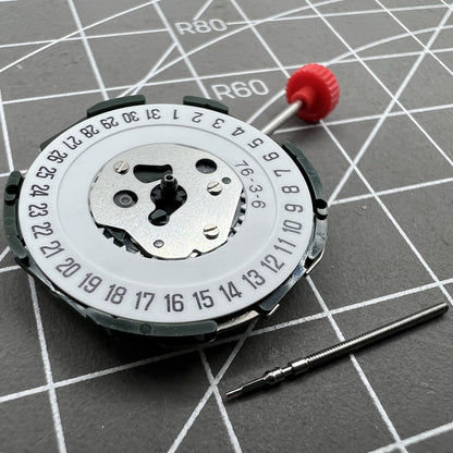 Miyota 2115 quartz movement with date display at 6 o'clock, precise watch accessory component.