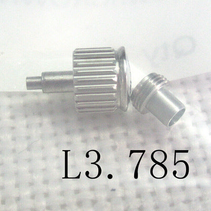 Replacement 6X5mm silver watch crown for Conquest L3.785 by Generic, durable and precise.