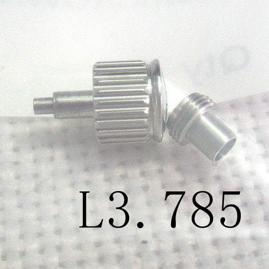 Replacement 6X5mm silver watch crown for Conquest L3.785 by Generic, durable and precise.