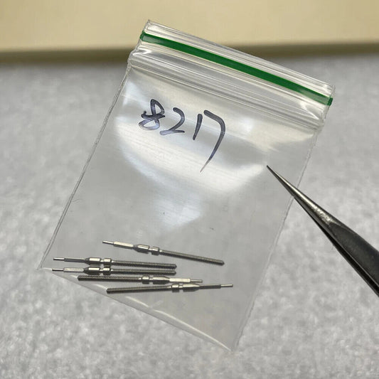 Set of 5 Japan-made stainless steel winding stems for Citizen 8217 watch movement precision replacement