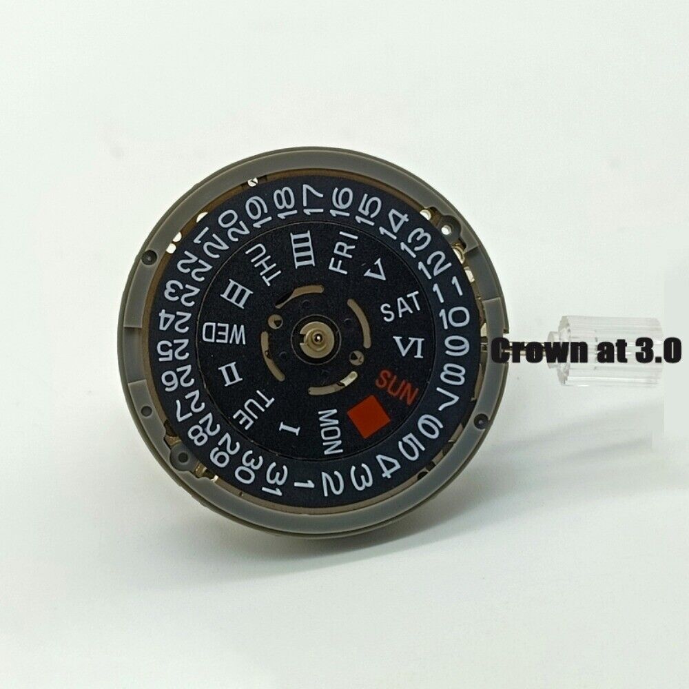 Black NH36 NH36A Roman Wheel Crown At 3.0/3.8 Automatic Mechanical Movement