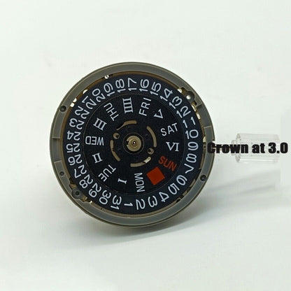 Black NH36 NH36A Roman Wheel Crown At 3.0/3.8 Automatic Mechanical Movement