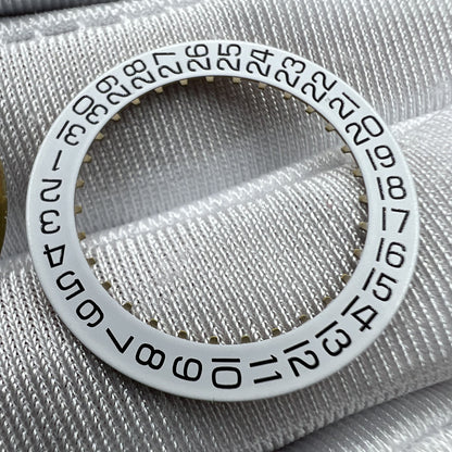Generic Date at 6 white date disk wheel for ETA2824-2 watch movement, precise replacement component.