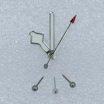 Silberner gr�ner Leuchtzeiger Uhr mit 6 Zeigern, kompatibel mit VK63 Uhrwerk, markantes Design.