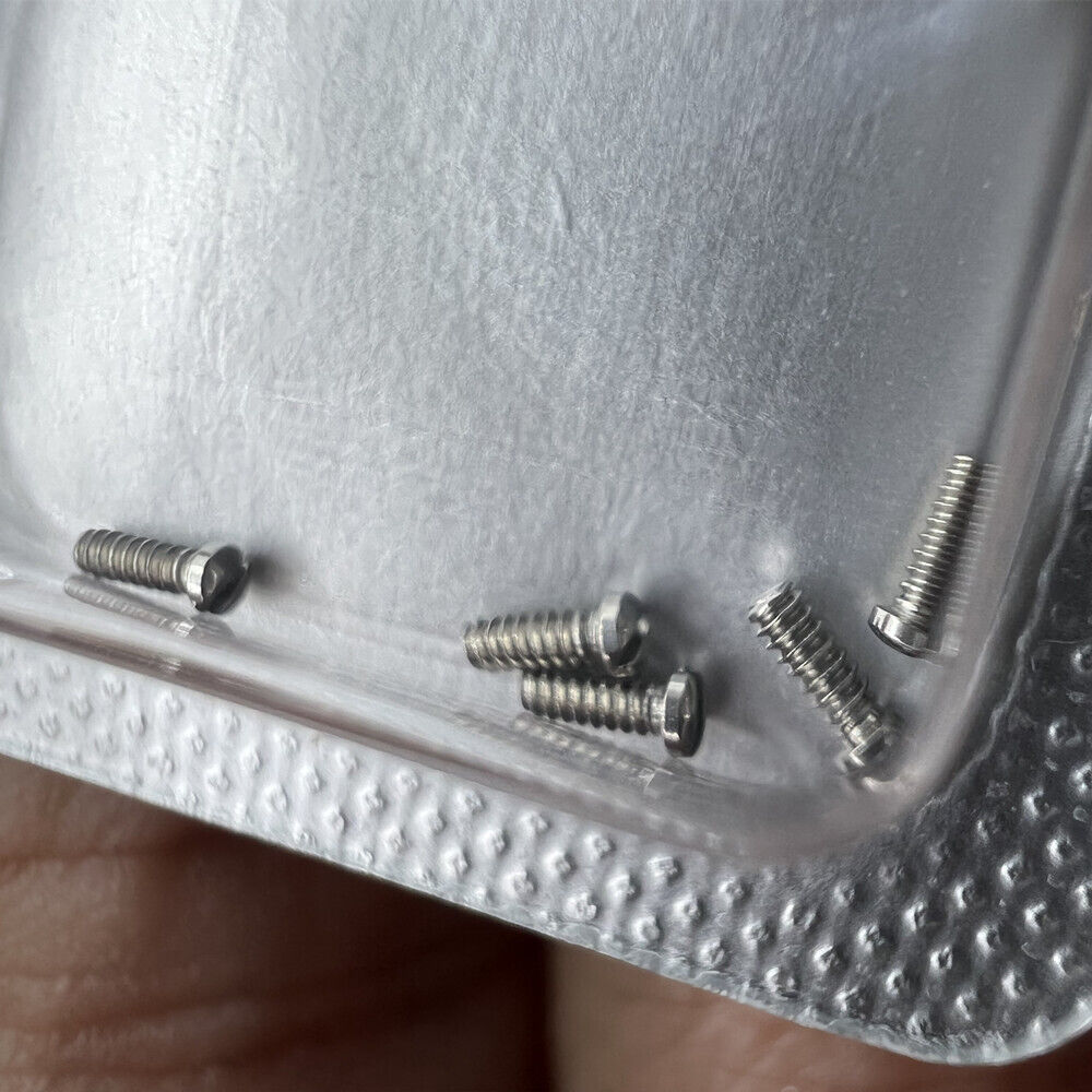 Men's 3x1mm slotted watch back cover screws for Cartier watches, durable watch repair accessory.